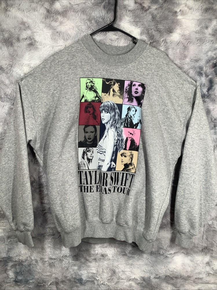Taylor Swift Eras Tour Grey Pullover Sweatshirt size XL