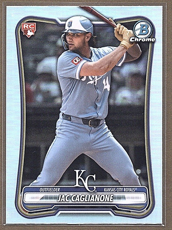 75 Jac Caglianone, Kansas City Royals 2026 Bowman Chrome Red RC Variation