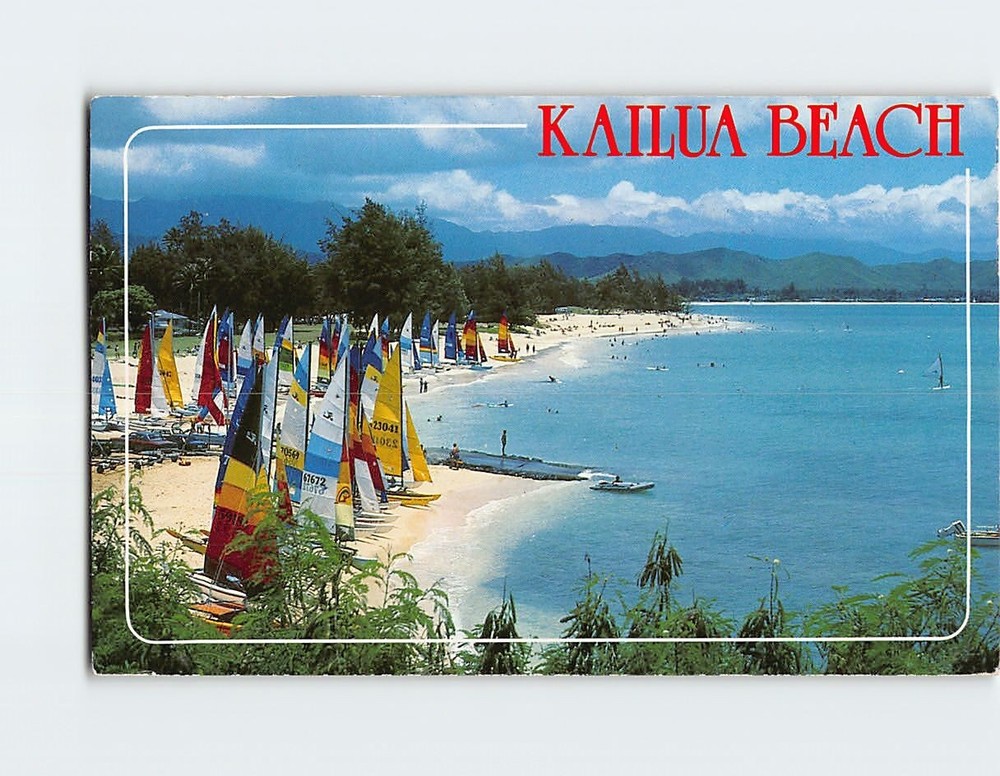 Postcard Kailua Beach Oahu Hawaii USA