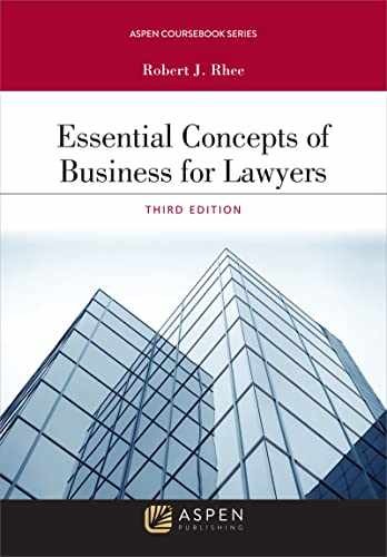 Essential Concepts of Business for - Paperback, by Rhee Robert J. - Acceptable n