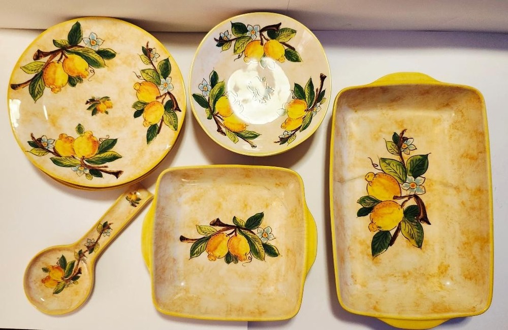 Pietra Italian Pottery Serving dishes and plates and bowls