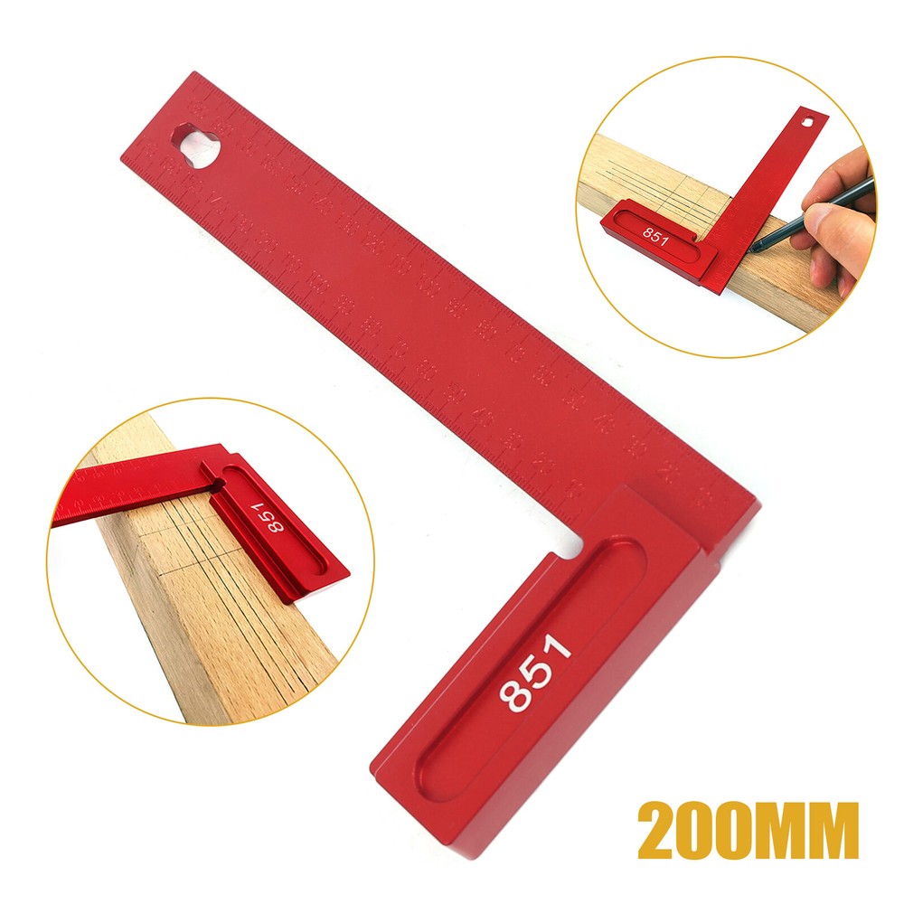 Right Angle Try Square Metal Ruler For Woodworking Carpenter Tools Portable USA