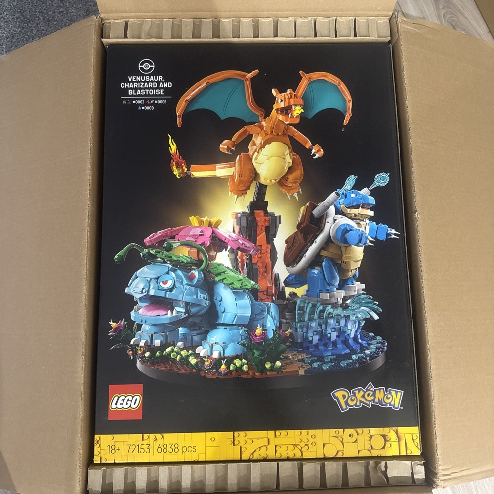 LEGO Pokemon 72153 Venusaur, Charizard and Blastoise - New & Sealed