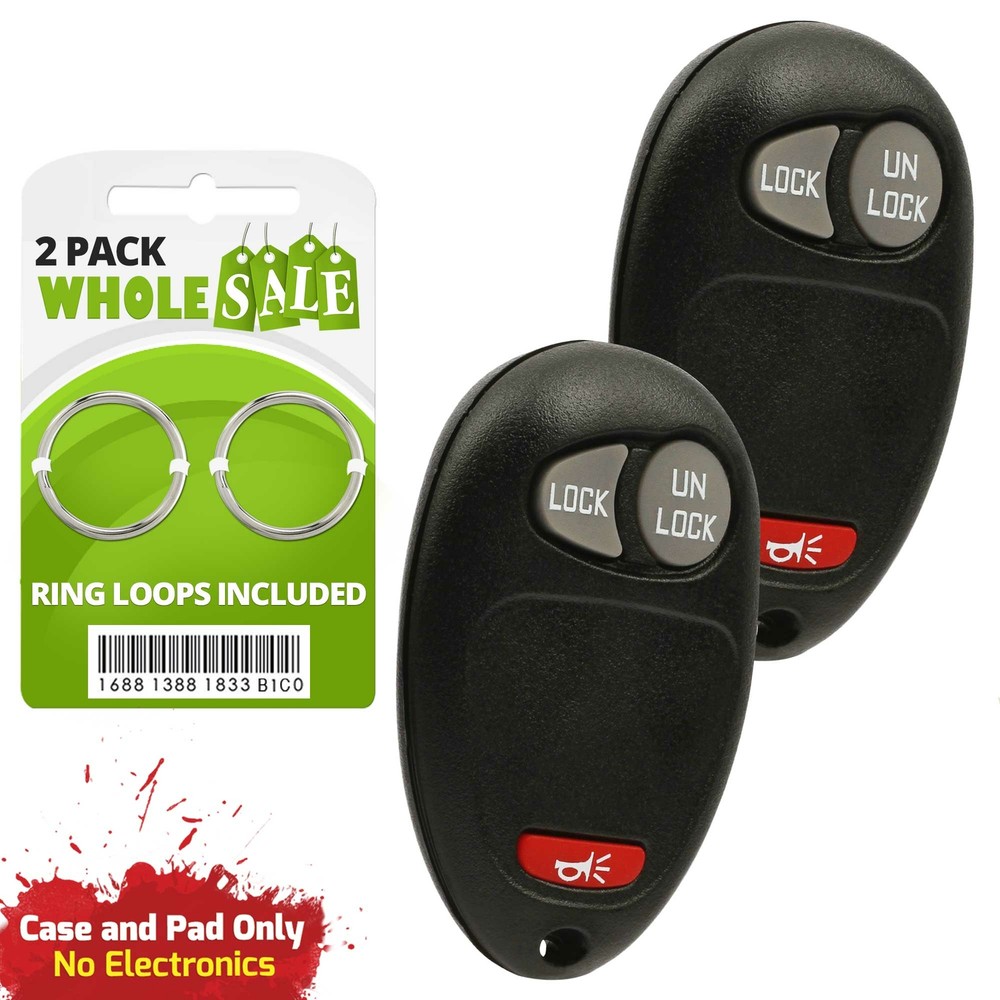2 Replacement For 05 06 07 08 09 10 11 12 Chevrolet Colorado Key Fob Shell Case