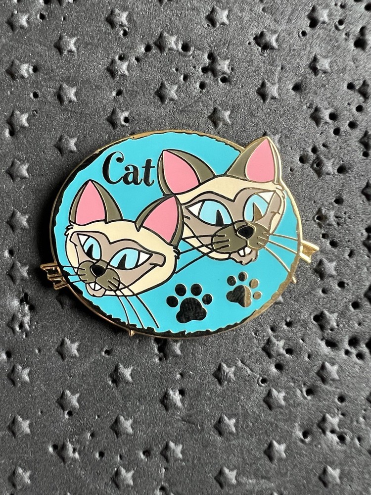 WDW Lady and the Tramp Si & Am Siamese Cats 2002 Pin #13495 Lanyard Series