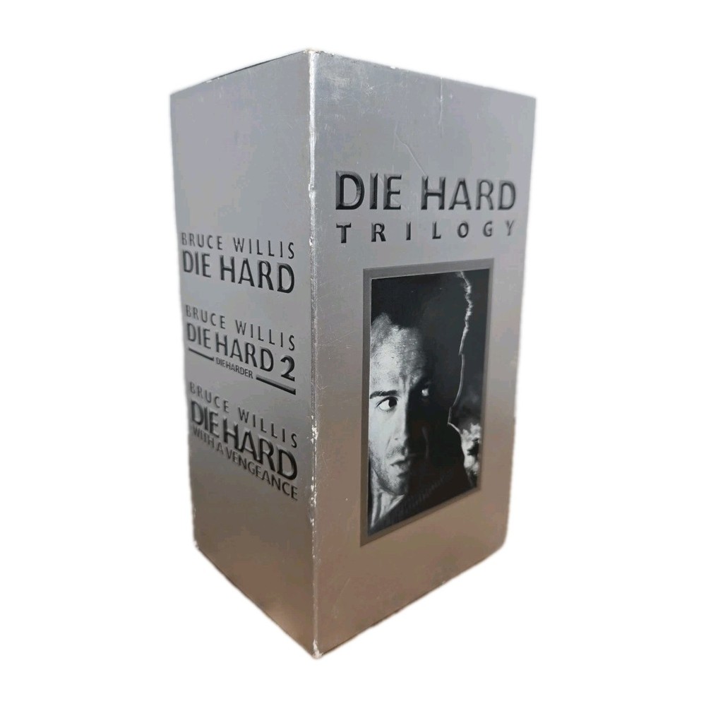 Die Hard Trilogy, 3 Tape Box Set, VHS, 1996 Bruce Willis, Tested