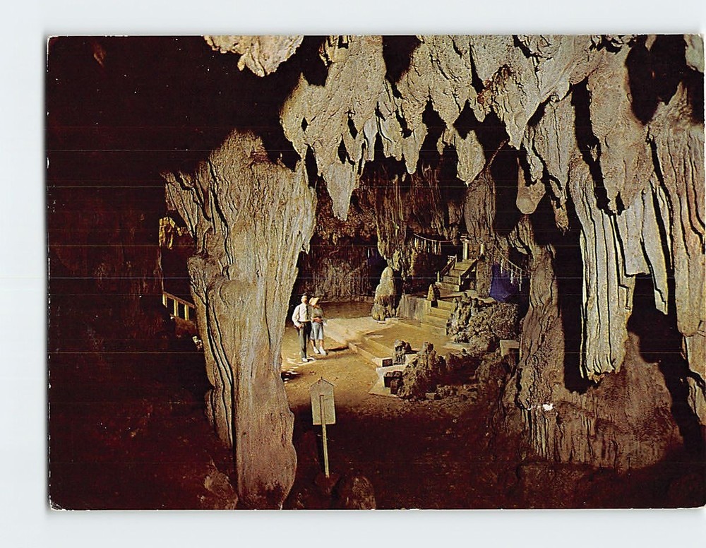 Postcard Stalactites in Futenma Shrine Caves Okinawa Japan