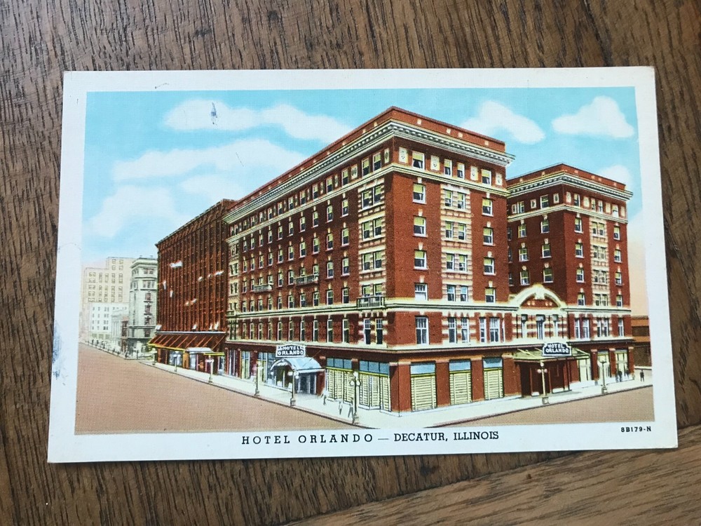 Hotel Orlando Decatur Illinois Postcard