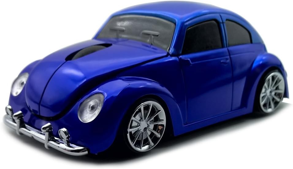 TDRTECH 2.4GHz Wireless Optical Mouse in Cool Sports Car Design – Blue