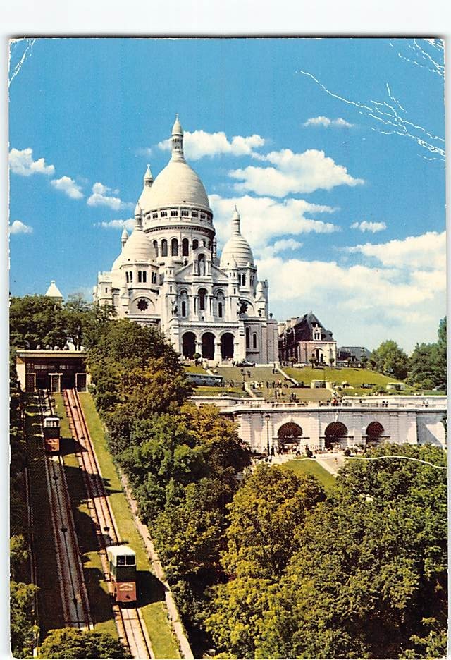 Postcard Sacré-Cœur Basilica in Montmartre Paris France