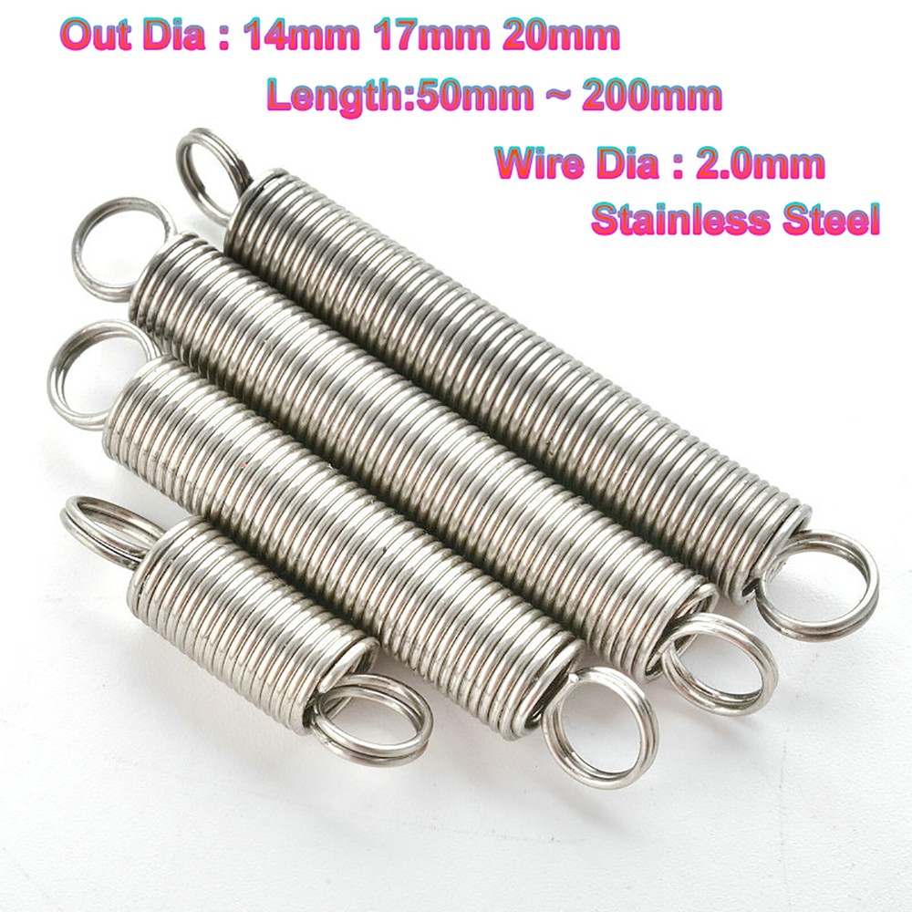 2.0mm A2 Stainless Steel Extension Tension Spring with Expansion Wire