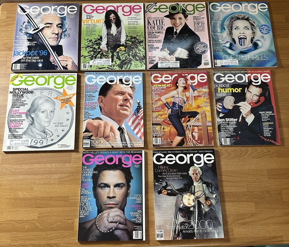 1996 1997 Lot of 10 GEORGE Magazine Collection JFK Jr NEW & UNREAD