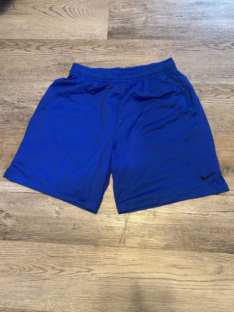 Nike Dri-FIT Mesh Basketball Shorts Blue Men's Size Large