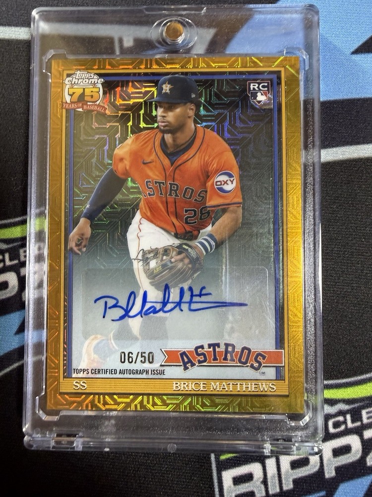 2026 Topps MLB Series 1 - Brice Matthews #91c-70 Chrome Mojo Refractor Auto /50