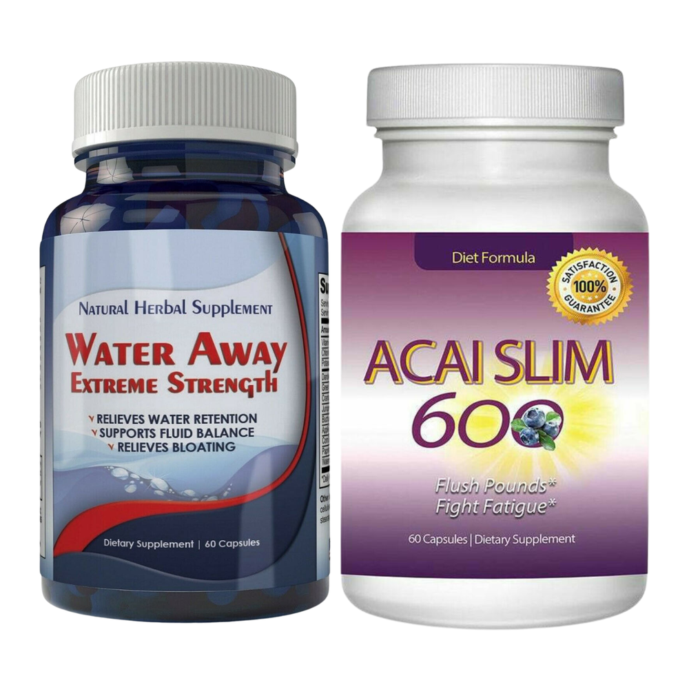 Diuretic Water Away Pills 700mg Acai Slim Berry Weight Loss Dietary Supplement-image