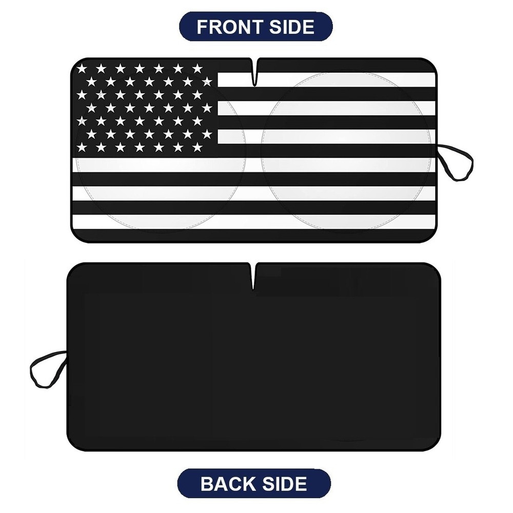 Foldable Auto Car Front Window Windshield Sun Shade Shield Cover Visor US Flag