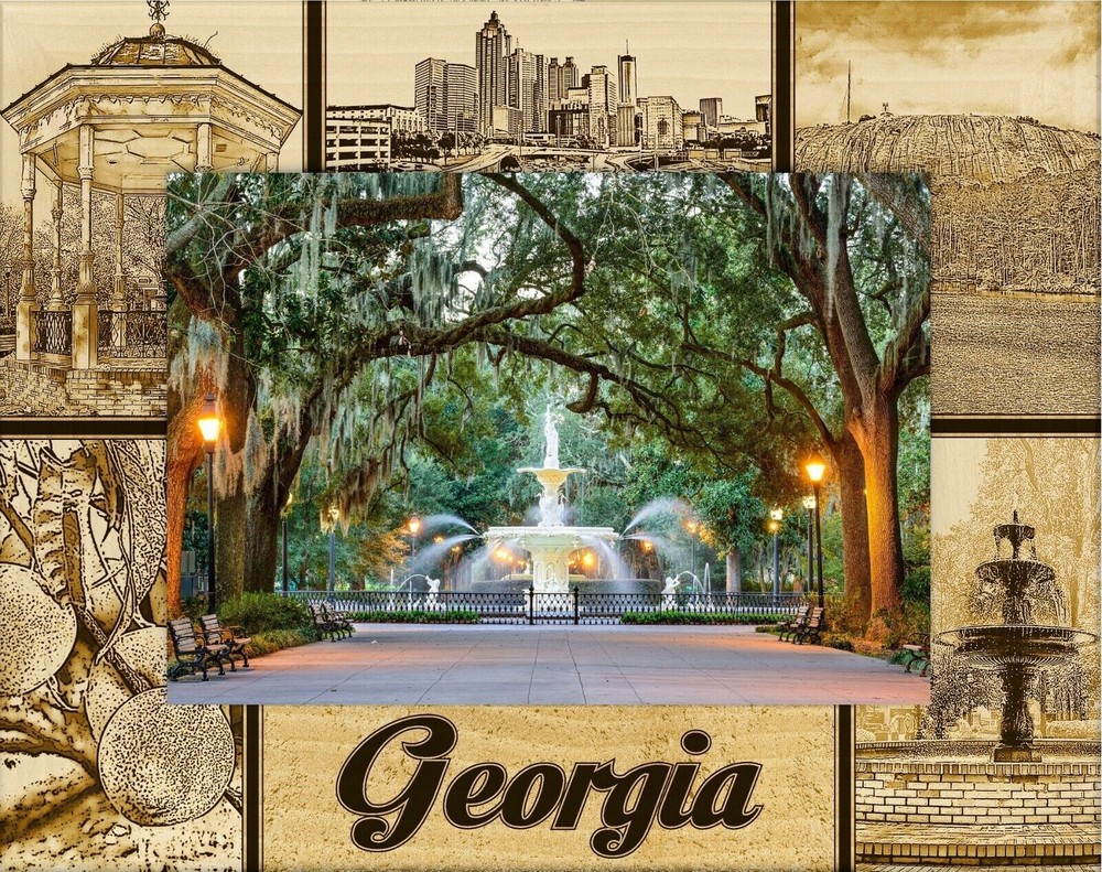Georgia Laser Engraved Wood Picture Frame Landscape (4 x 6)