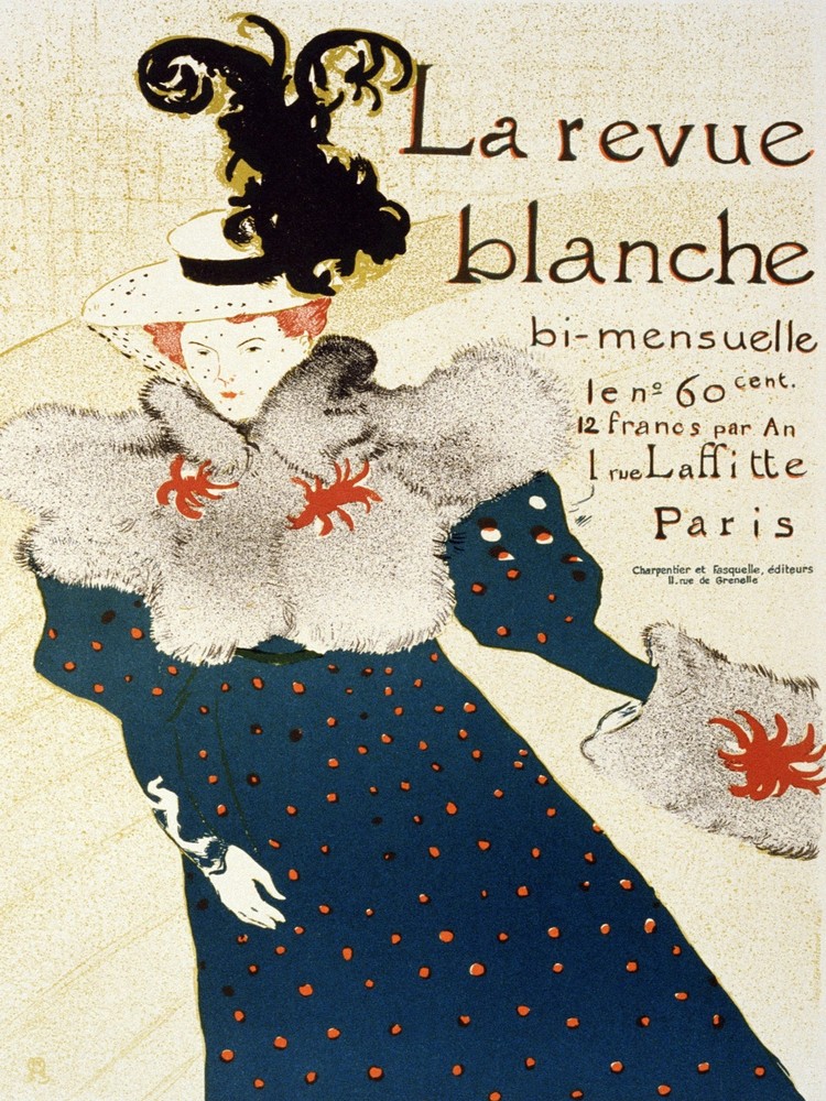 La Revue Blanche Decorative Poster. Graphic Art. Wall Interior Design. 2397