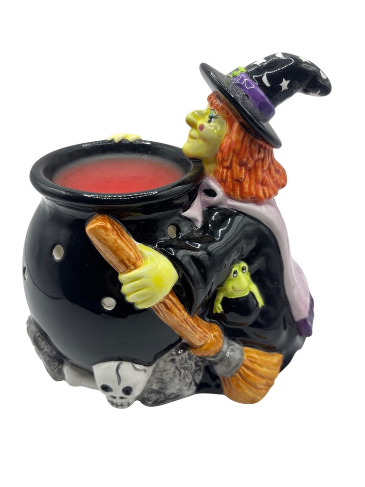 Vintage Yankee Candle Witch Cauldron Brew Wax Tart Warmer Halloween Decor