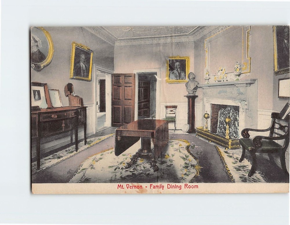 Postcard Family Dining Room, Mount Vernon, Virginia