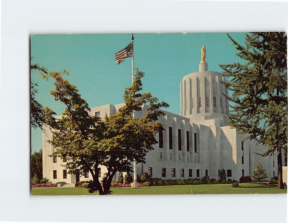 Postcard State Capitol Salem Oregon USA