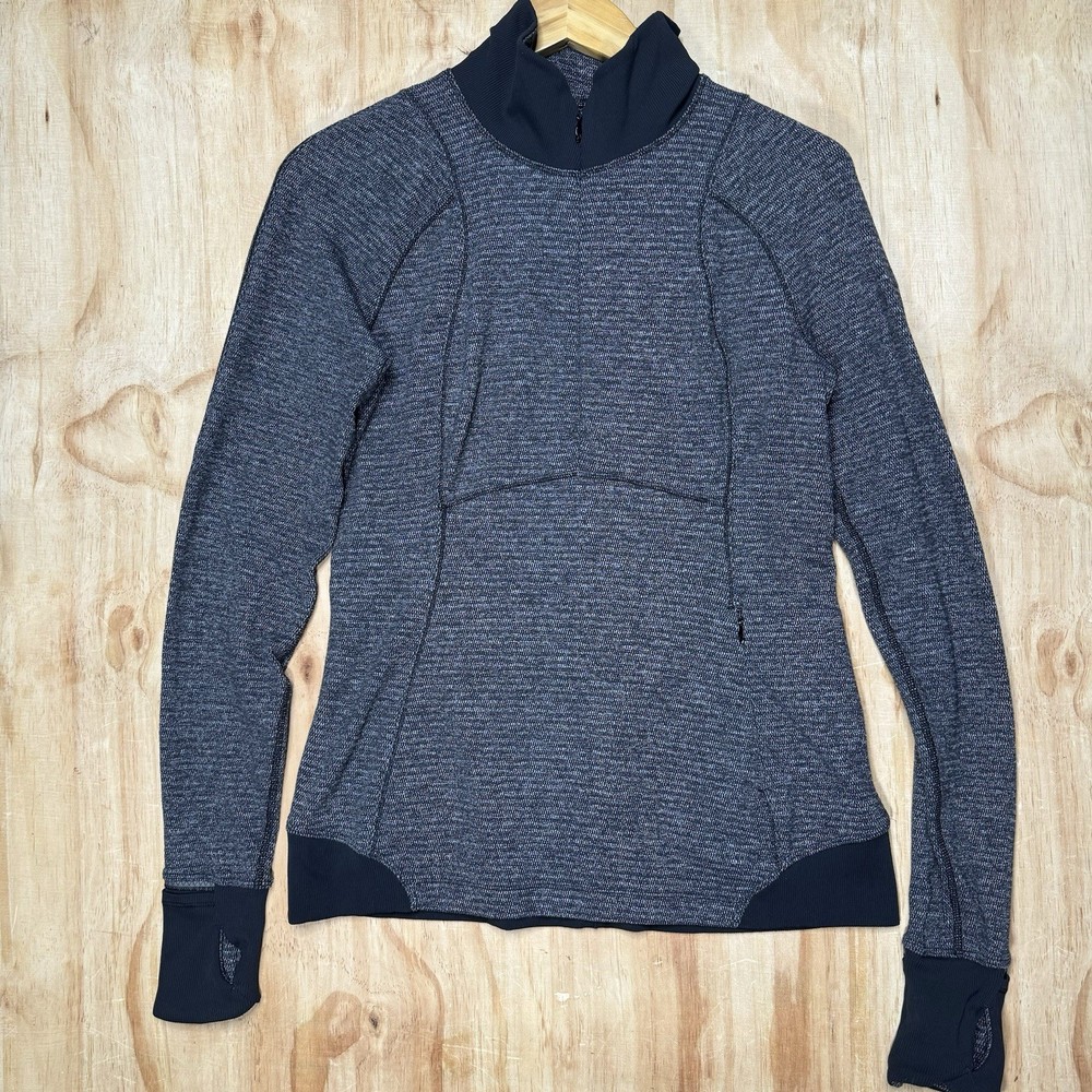 Lululemon Runderful 1/2 Zip Size 8 Long Sleeve Light Pullover Light Dark Gray