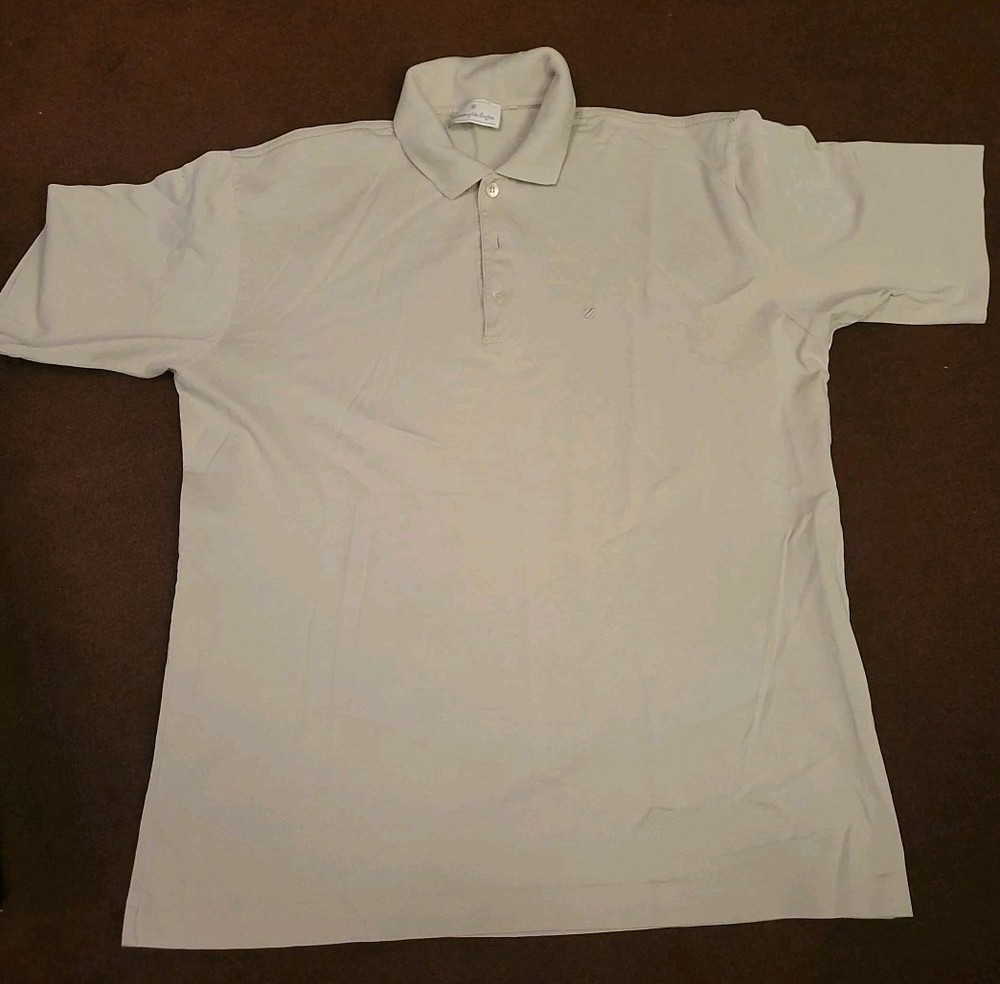 Ermenegildo Zegna Polo Shirt Men’s 2XL 56 Beige  Golf Casual