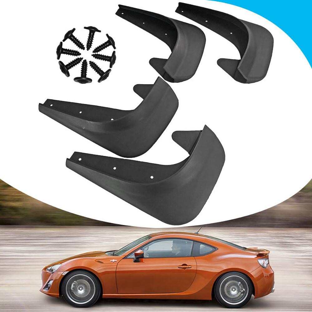 4PCS Universal Accessories Car Mud Flaps Splash Guards for Front or Rear Auto