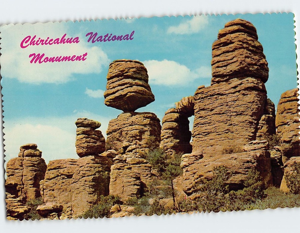 Postcard Balanced Rock Chiricahua National Monument Fort Grant Arizona USA