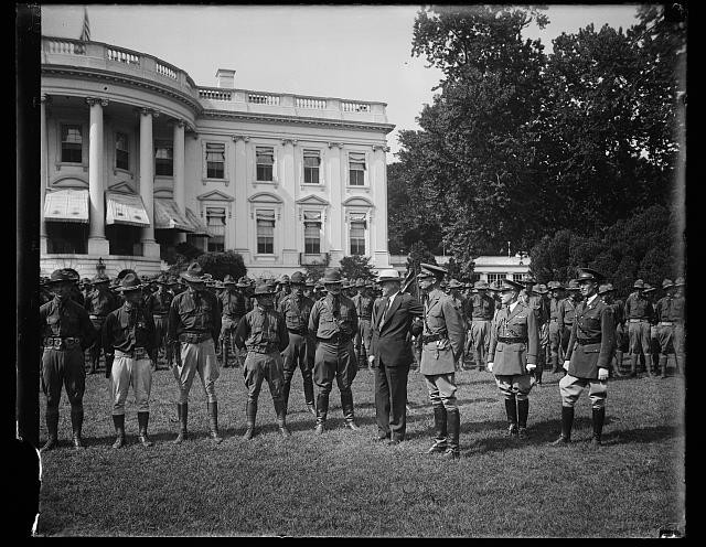 Photo:Washington D.C. White House Group Portrait 1929 Men in Uniform