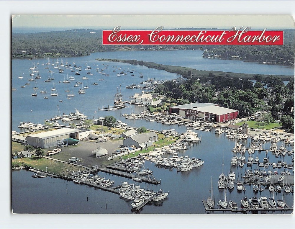 Postcard Essex Harbor at Essex Connecticut USA