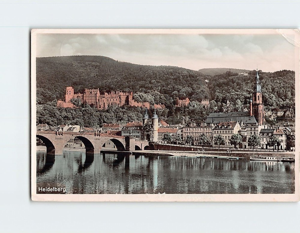 Postcard View of the City Heidelberg Germany