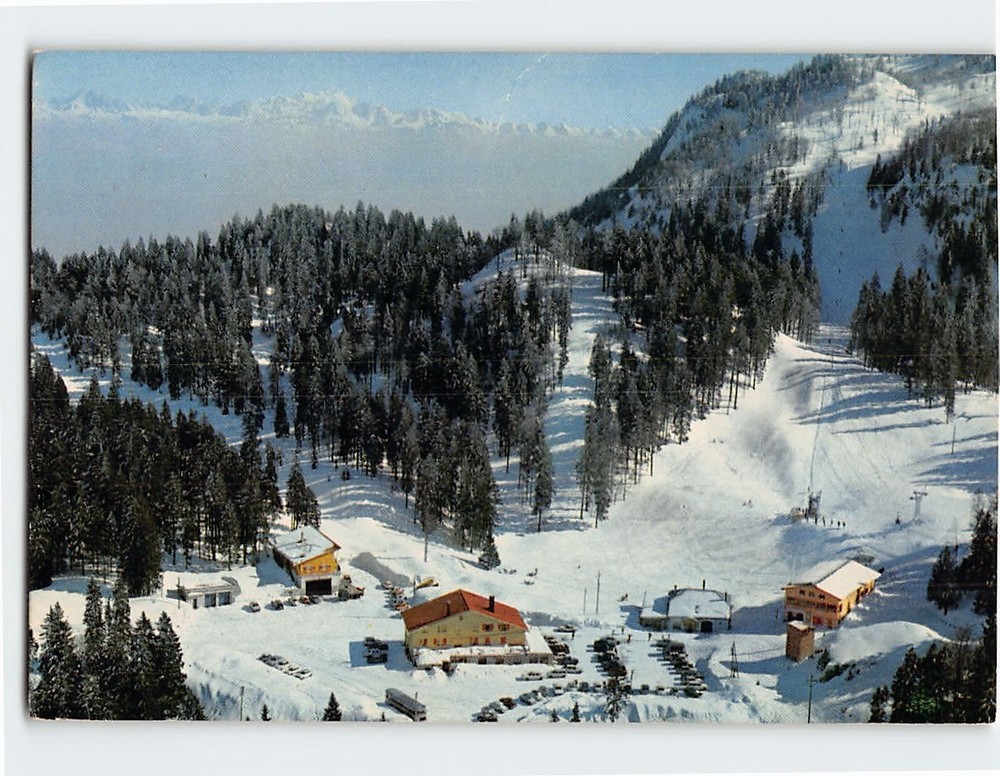 Postcard Vue aérienne et Massif du Mont Blanc La Faucille France