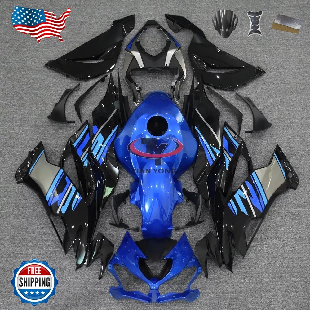 Blue Black Fairing Kit For Kawasaki Ninja ZX6R 2019-2023 636 Injection Bodywork