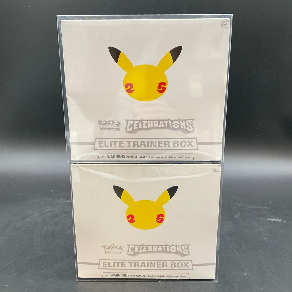 Lot of (2) Pokemon TCG Celebrations Elite Trainer Boxes SEALED ETB NEWPROBSTEIN is actively accepting consignments !!