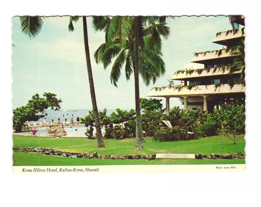 Kona Hilton Hotel KAILUA Kona HI vintage postcard unposted