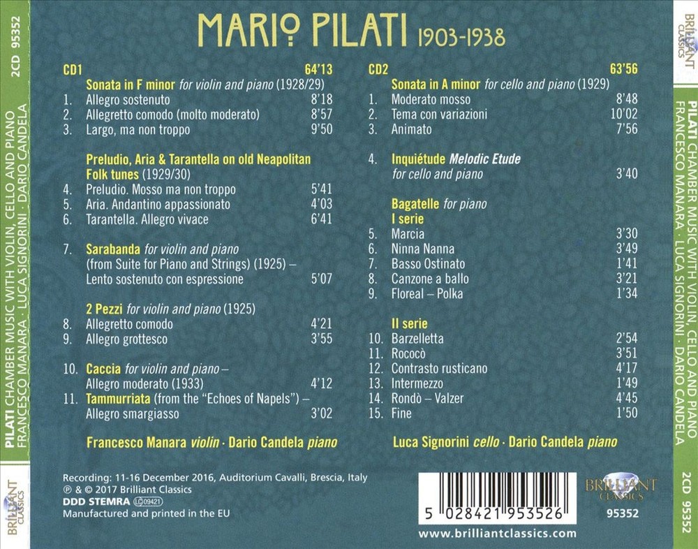 Francesco Manara / Luca Signorini / Dario Candela Pilati: Chamber Music For Viol