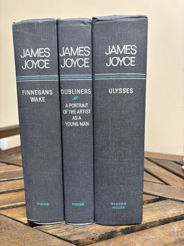 3 James Joyce Novels: Finnegans Wake, Ulysses, Dubliners By Viking Press