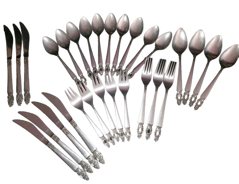 Vintage Japan National Stainless OLAF Flatware 29 Piece Set