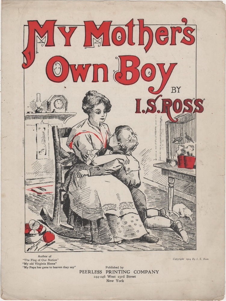 My Mother's Own Boy, 1914,  Vintage Sheet Music