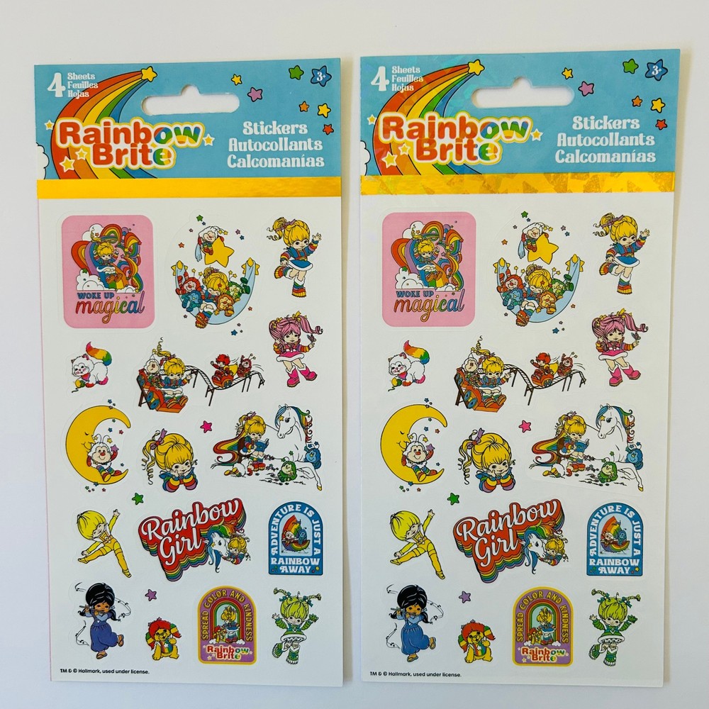 RAINBOW BRITE Stickers | Glossy & Holographic by Sandylion | 4 sheets
