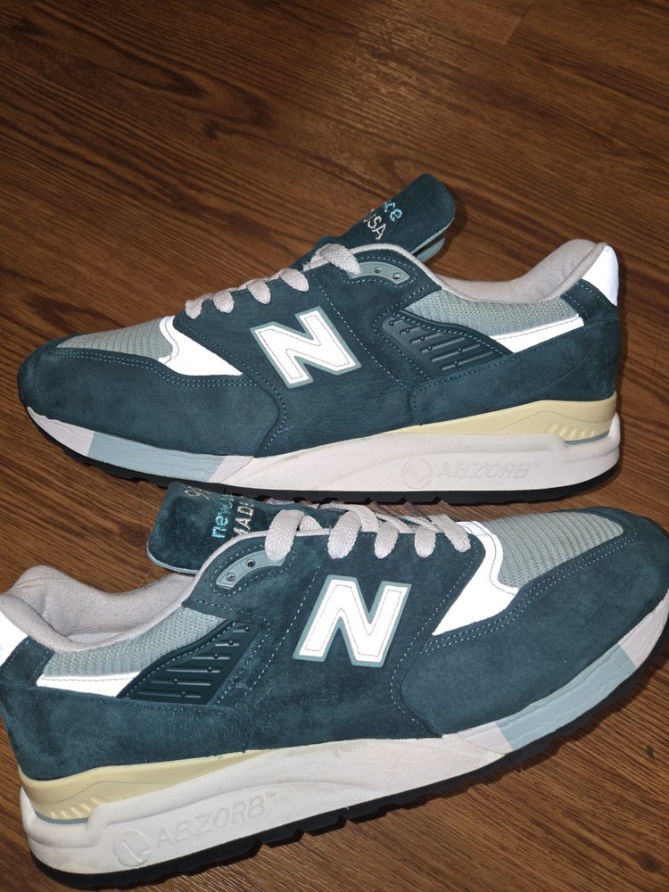 Size 12 - New Balance 998 Made in USA Explore By Sea - Green Men's Lightly Worn