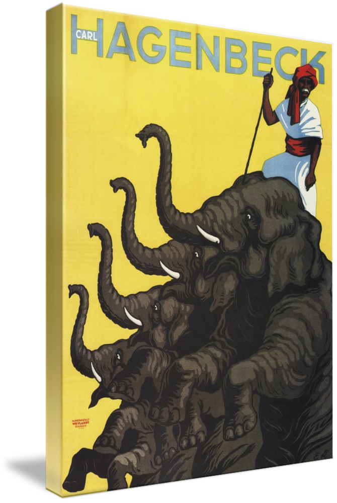 Canvas Art - Carl Hagenbeck Circus Vintage Advertisement,