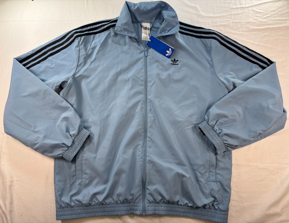 Adidas Track Jacket Women's Sz Small Firebird Oversized Ash Blue JY2638 NEW $90