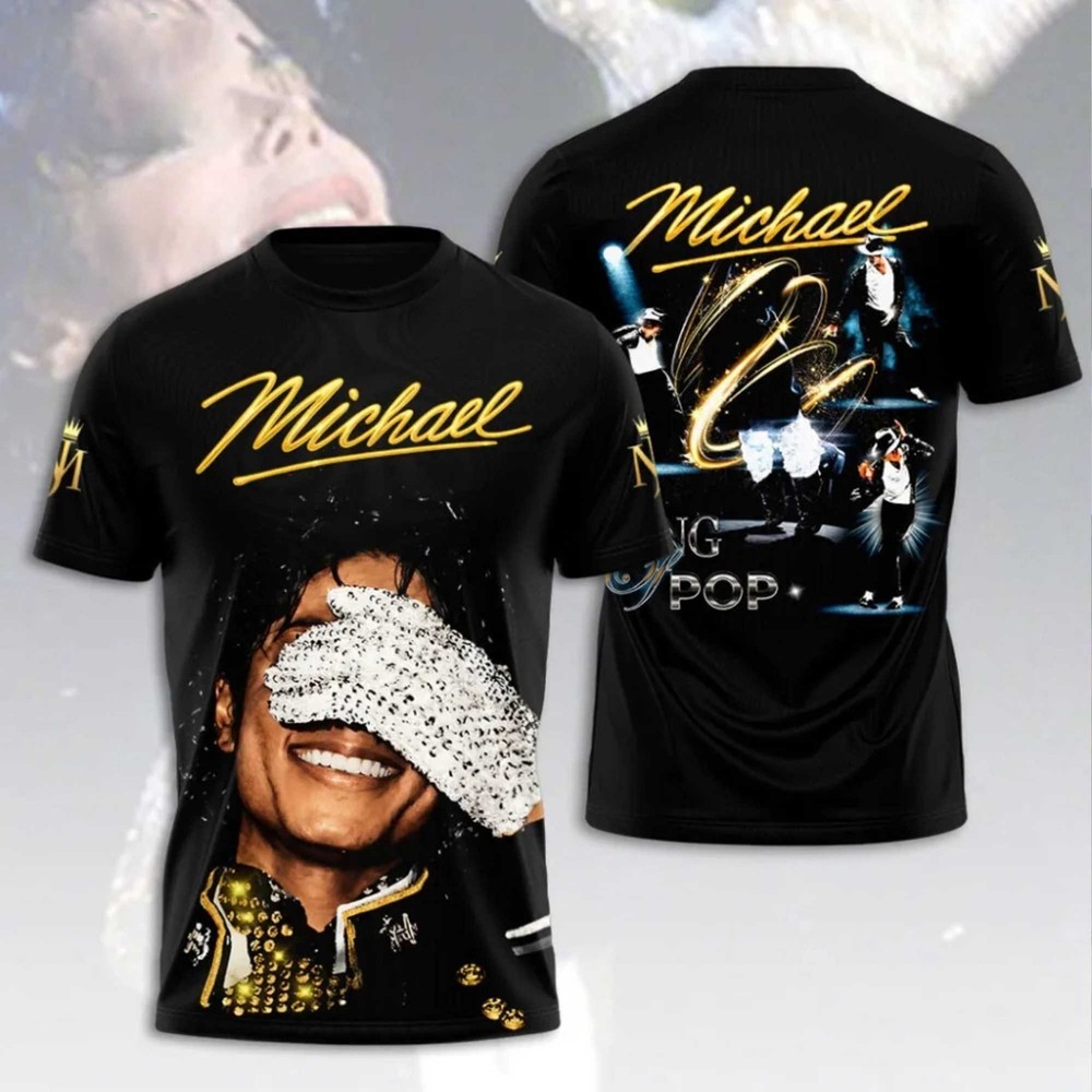 Michael Jackson 3D Tshirt King Of Pop Michael Movie Tee For Men Women