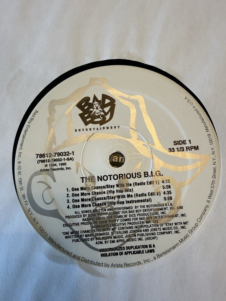 The Notorious B.I.G. One More Chance Bad Boy 12