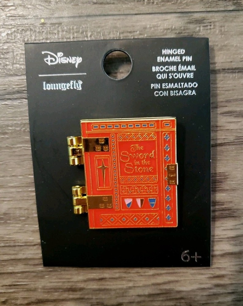 Loungefly Disney Sword in the Stone Hinged Storybook Book Pin Brand NEW on Card!