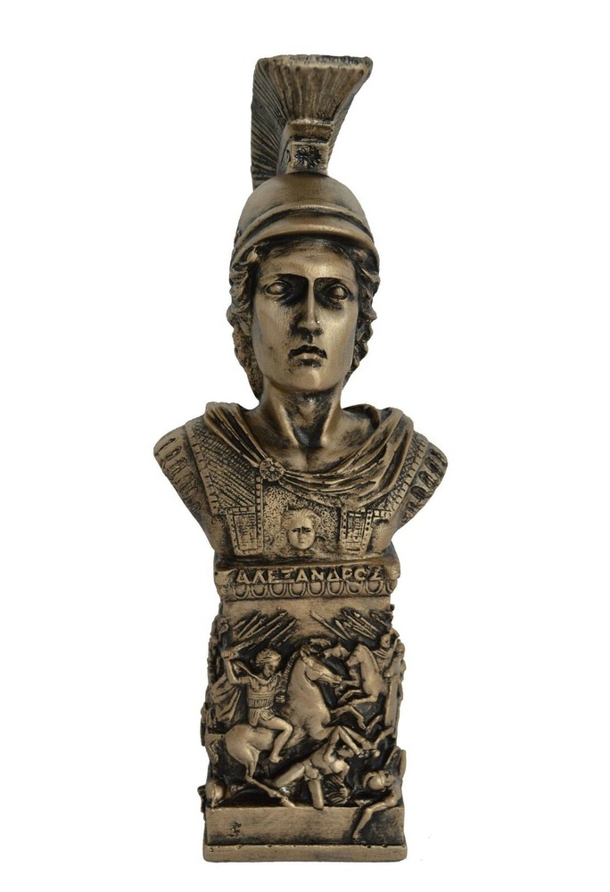 Alexander the Great Macedonian casting stone small statue - King Of Vergina