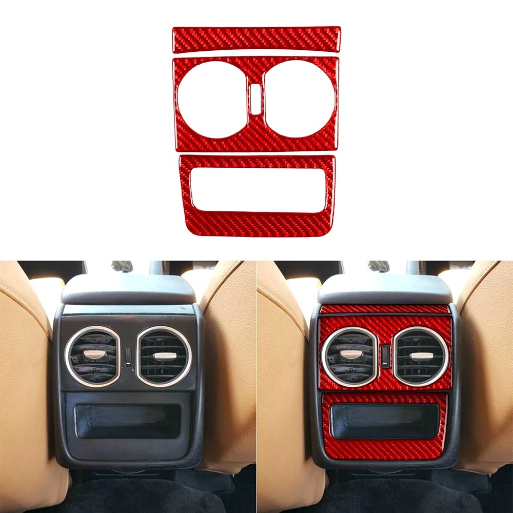 Red Carbon Fiber Rear Air Vent Panel Cover For Alfa Romeo 159 Brera Spider 04-11