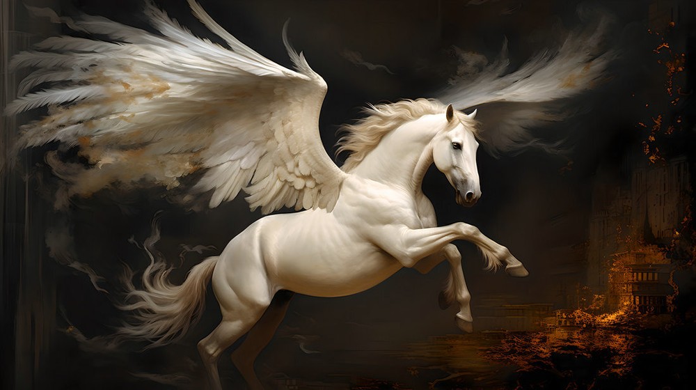 Pegasus Horse Angel Canvas Art Picture Home Decor Wall Art Poster Print Painting